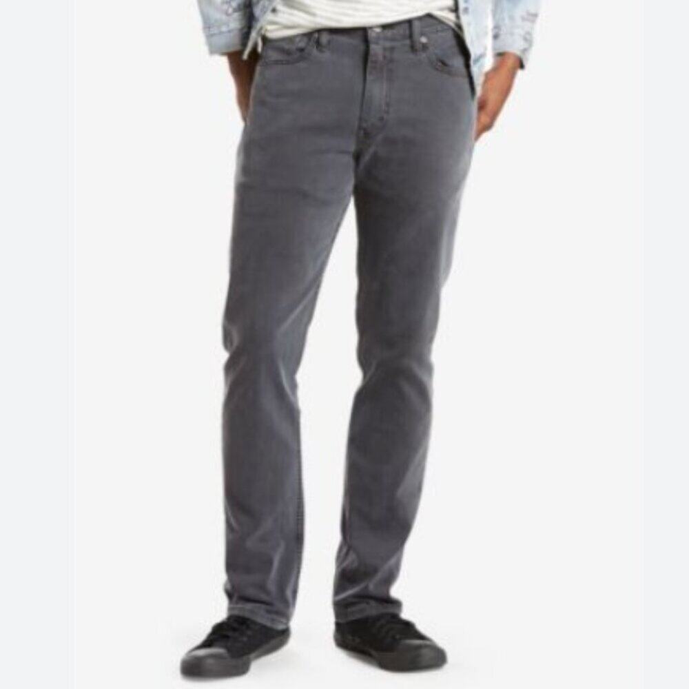 Levi's Men's 513 Slim Straight Jeans Gray Wash Size 34x32